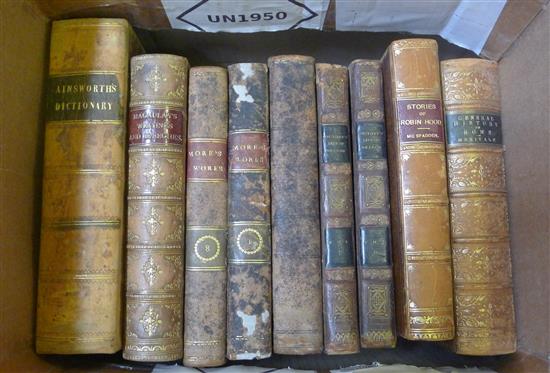 7 leather bound volumes